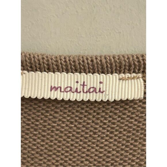 Maitai open front 3/4 sleeve long cardigan 2X / 3X made in USA Lagenlook Neutral - Picture 3 of 9